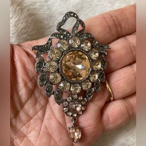Liz Claiborne Victorian Inspired Jeweled Brooch Pin